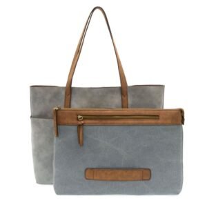l8206-10.jpg Light Gray Danica Tote w/ Laptop Sleeve